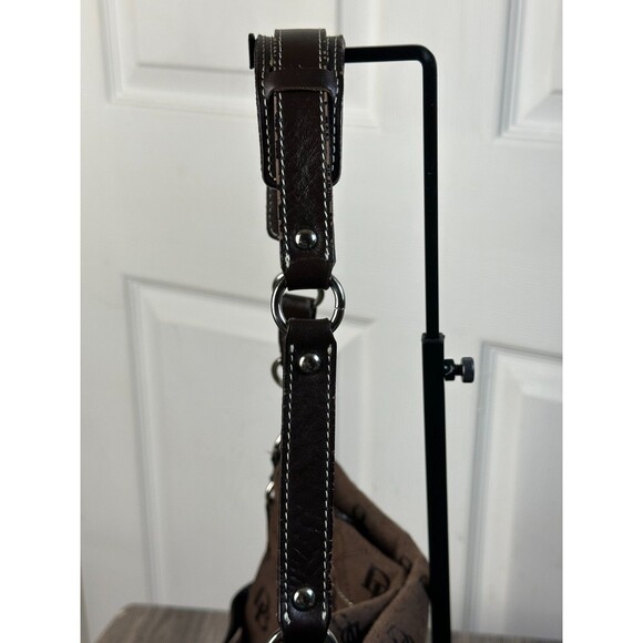 Dooney & Bourke Monogram Brown/Chocolate Small Hobo Shoulder Bag Authentic - Picture 14 of 16